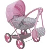 Flat River Group 509 Crew Cotton Candy Pink Deluxe Doll Pram with Matching Bag - Pink, Grey, Polka Dot* Stuffed Animals & Plush Toys|Social & Emotional Skills
