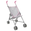Flat River Group 509 Crew Cotton Candy Pink Umbrella Doll Stroller - Polka Dot Design* Social & Emotional Skills|Stuffed Animals & Plush Toys