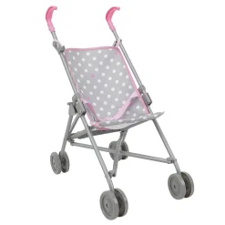 Flat River Group 509 Crew Cotton Candy Pink Umbrella Doll Stroller - Polka Dot Design* Social & Emotional Skills|Stuffed Animals & Plush Toys