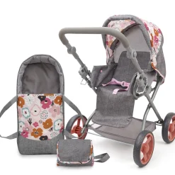 Flat River Group 509 Crew Kelly Deluxe Doll Pram with Melange Flora Design and Matching Bag* Stuffed Animals & Plush Toys