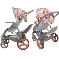 Flat River Group 509 Crew Mabelle Duo Twin Doll Stroller - Melange Flora, Ages 3+* Stuffed Animals & Plush Toys