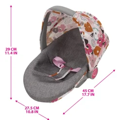 Flat River Group 509 Crew Melange Flora 3-in-1 Doll Car Seat - Vibrant Play Accessory for Kids 3+* Stuffed Animals & Plush Toys