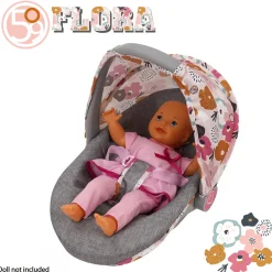 Flat River Group 509 Crew Melange Flora 3-in-1 Doll Car Seat - Vibrant Play Accessory for Kids 3+* Stuffed Animals & Plush Toys