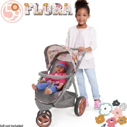 Flat River Group 509 Crew Melange Flora Mabelle 3-Wheel Doll Jogger Stroller, Ages 3+* Stuffed Animals & Plush Toys