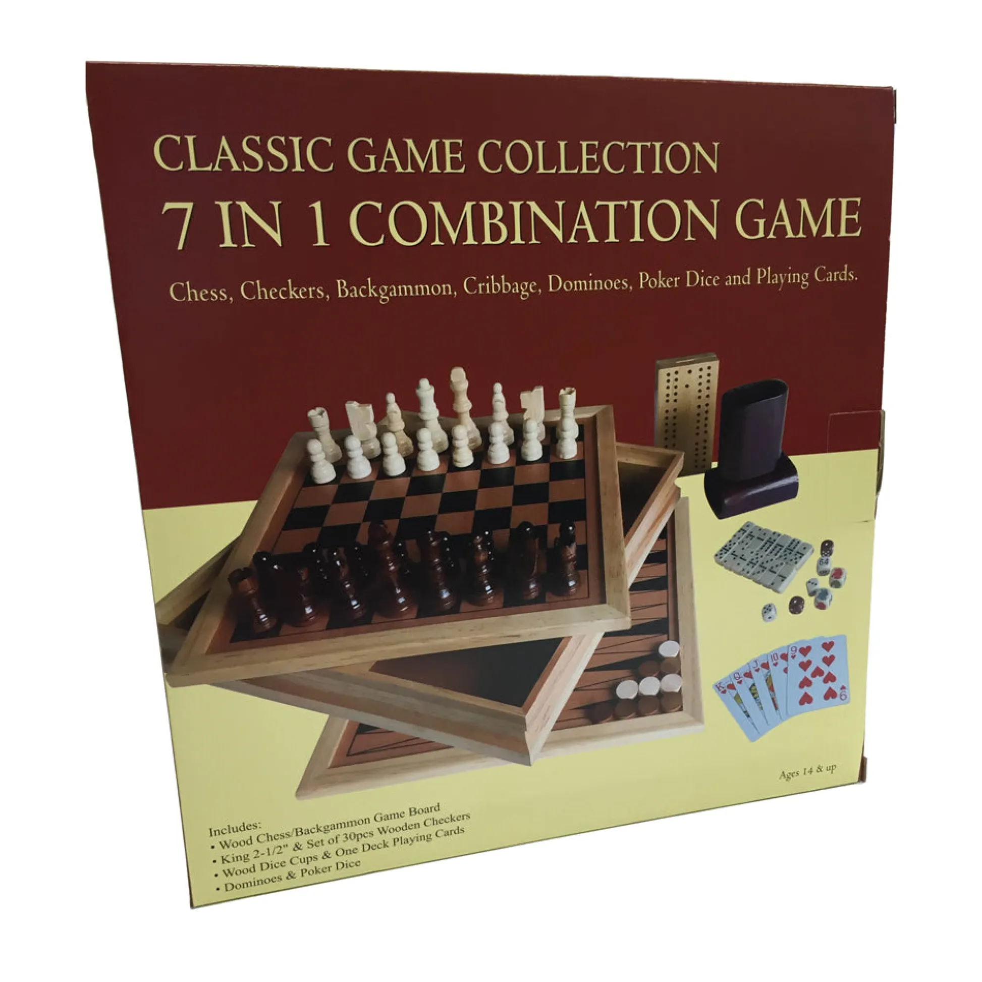 AreYouGame 7 in 1 Ultimate Classic Board Game Set by John N. Hansen Co.* Board Games|Role-Playing Games