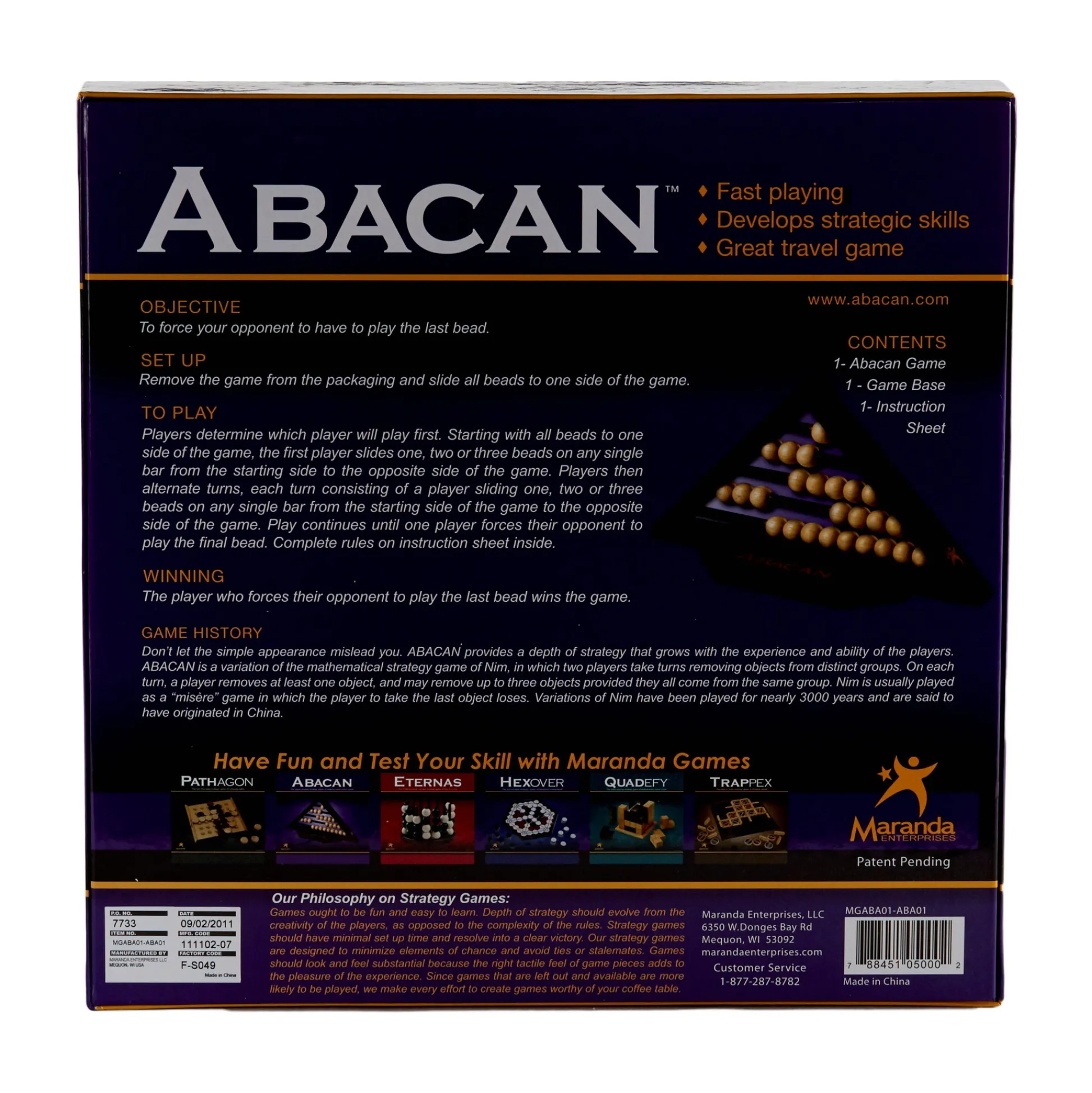 AreYouGame ABACAN Strategic Bead Slider Game* Strategy Games