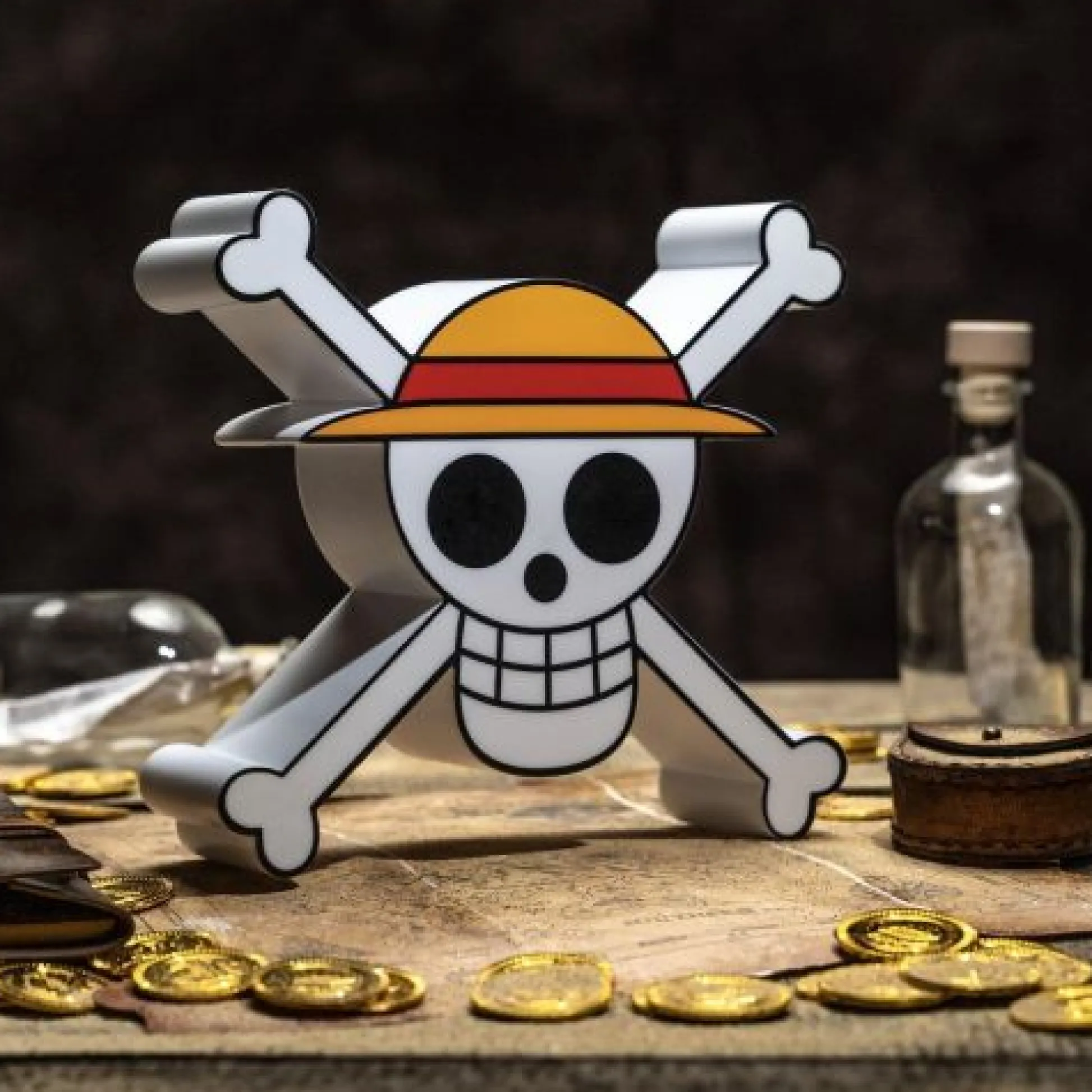 Calendar Holdings, LLC ABYstyle One Piece Battery-Operated 10-inch Skull Lamp - Straw Hat Jolly Roger* Action Figures