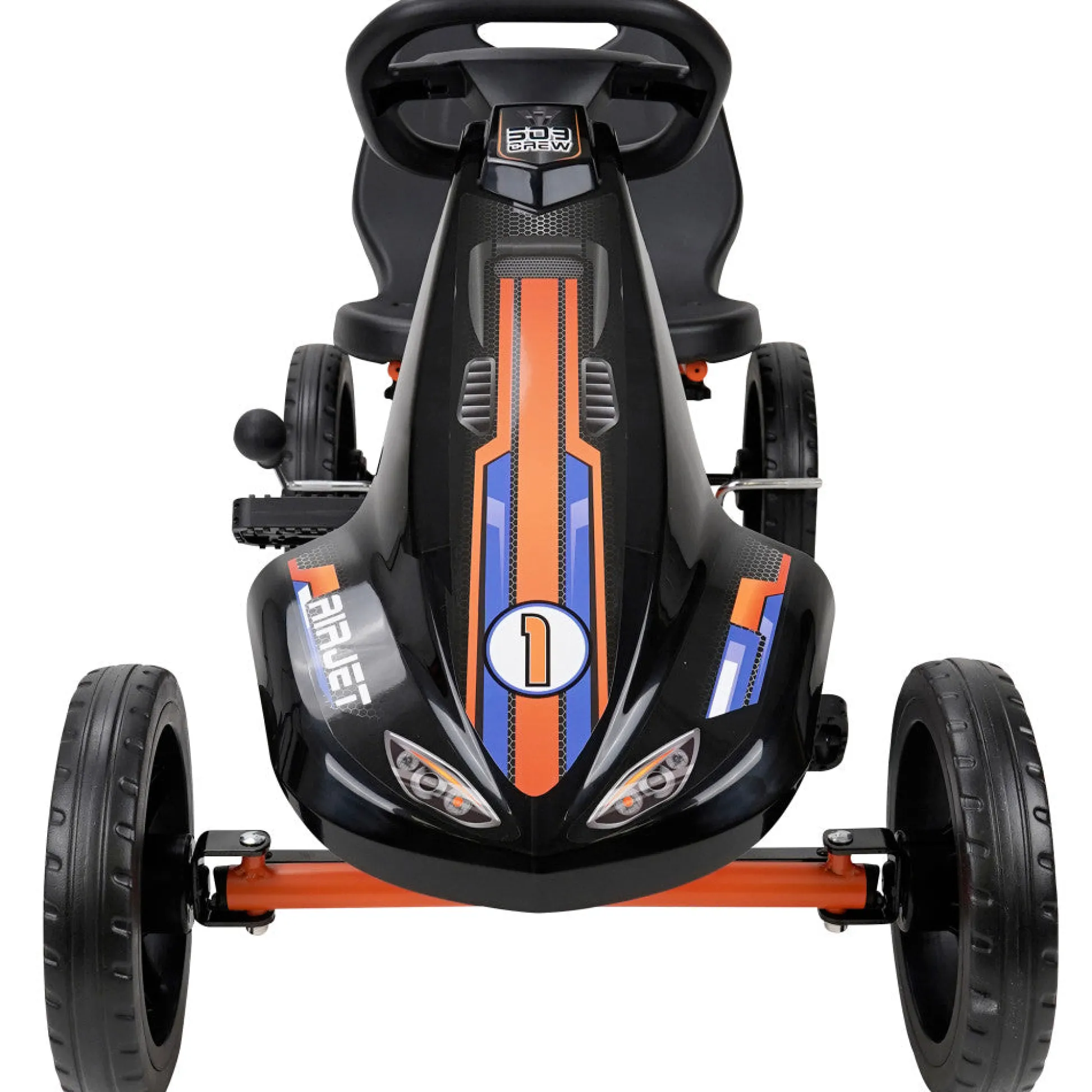 Flat River Group Air Jet Pedal Go Kart - Orange - Kids, Sporty Graphics* Ride-Ons