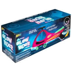 Flat River Group Alex - Lightning Glow Rider - Pink & Green - Inertia-Powered Fun* Ride-Ons|Ride-Ons & Push-Pull Toys