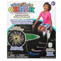 Flat River Group Alex Crazy Cool Chalk Rainbow Jump Rope for Artistic Jumps, Ages 5+* Bubbles & Sidewalk Chalk