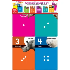 Flat River Group Animals Count 0-31 Educational Learning Set - Interactive Math Cards* Math Toys|Math, Counting & Time