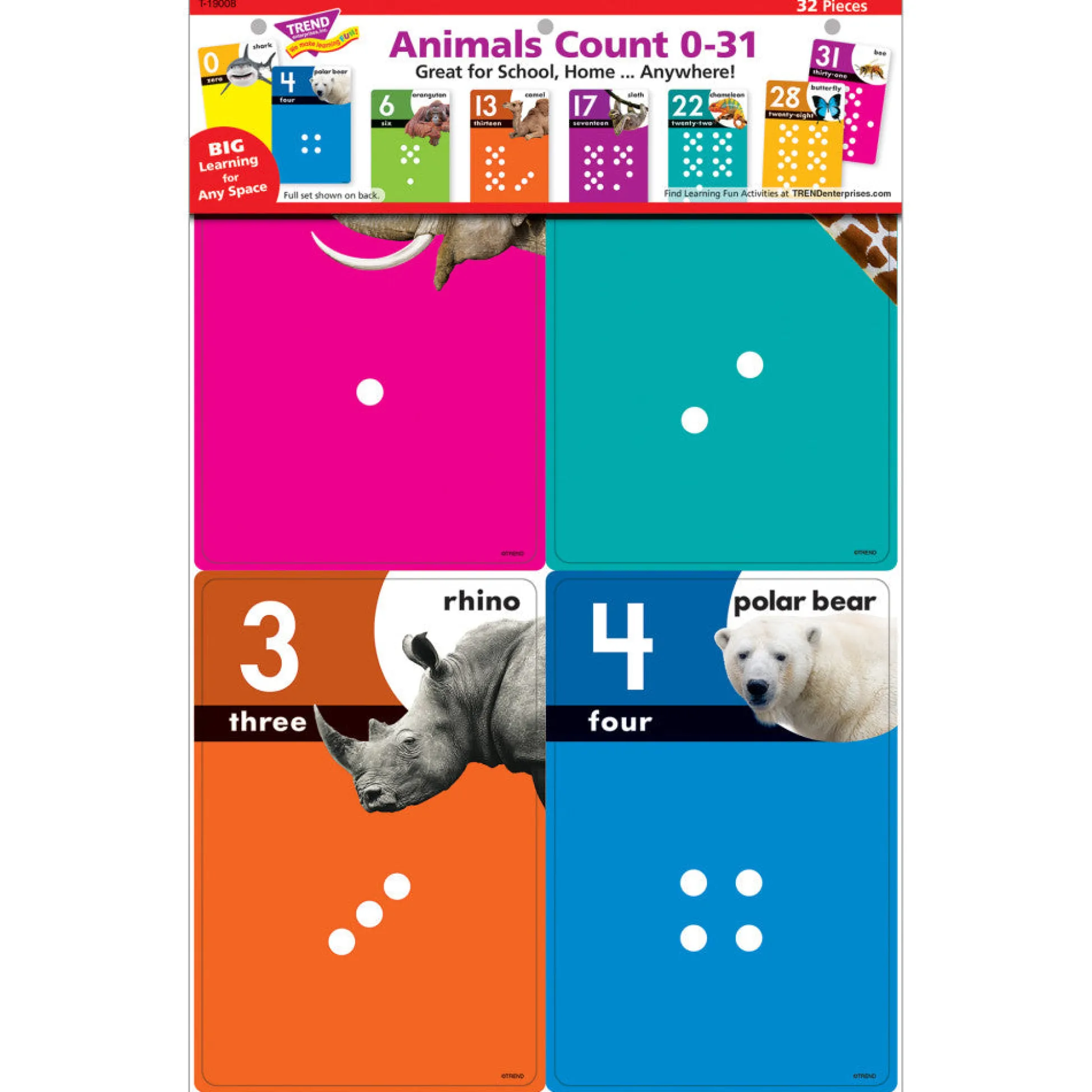 Flat River Group Animals Count 0-31 Educational Learning Set - Interactive Math Cards* Math Toys|Math, Counting & Time