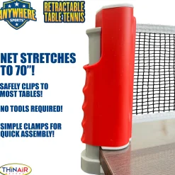 Flat River Group Anywhere Sports Portable Table Tennis Set with Retractable Net* Family & Entertainments Games
