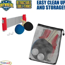 Flat River Group Anywhere Sports Portable Table Tennis Set with Retractable Net* Family & Entertainments Games