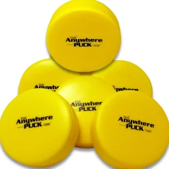 Flat River Group Anywhere Sports The Anywhere Puck 6-Pack Yellow Foam Hockey Training Set for Kids* Toy Sports