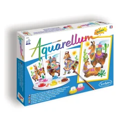 AreYouGame Aquarellum Junior Lamas Watercolor Painting Kit - Art Set* Drawing, Color & Painting