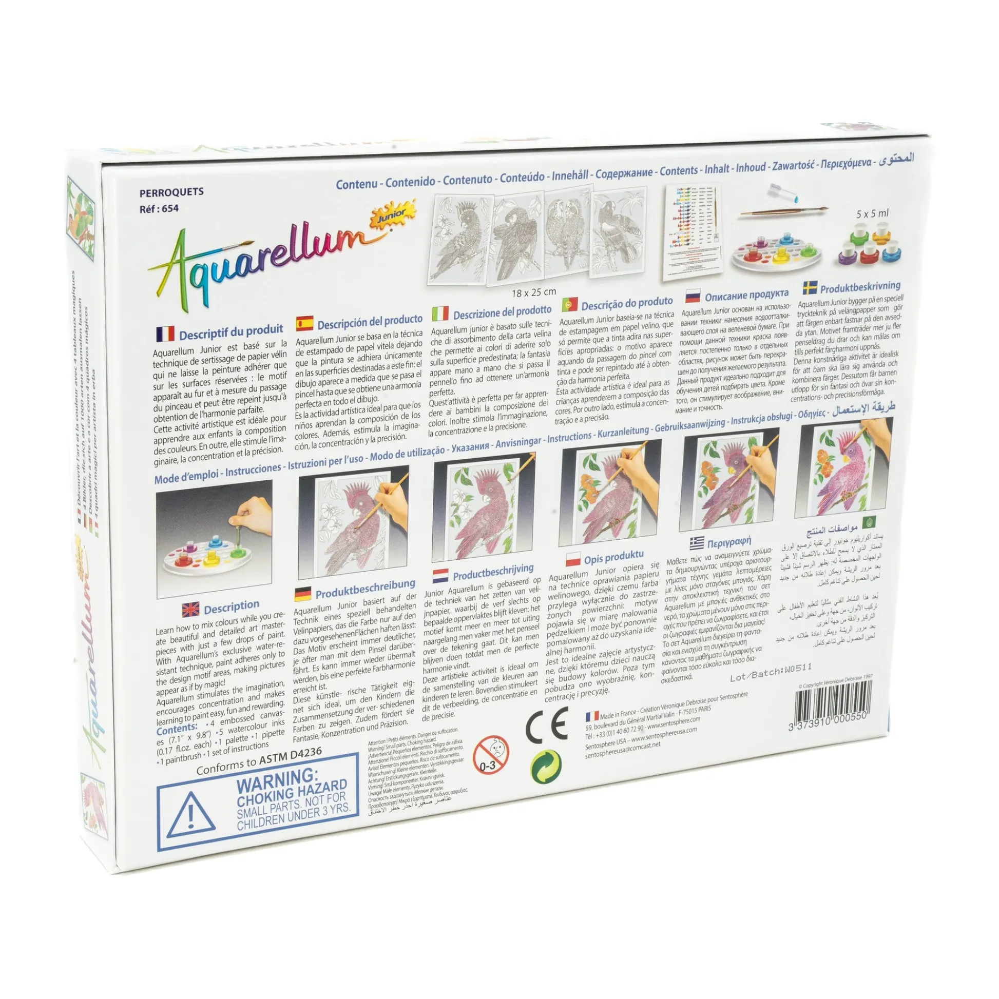 AreYouGame Aquarellum Junior Parrots Watercolor Art Kit* Drawing, Color & Painting