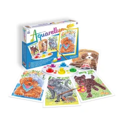 AreYouGame Aquarellum Junior Sweet Dogs Watercolor Painting Kit* Drawing, Color & Painting