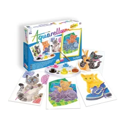 AreYouGame Aquarellum Junior Watercolor Kittens Painting Kit* Drawing, Color & Painting