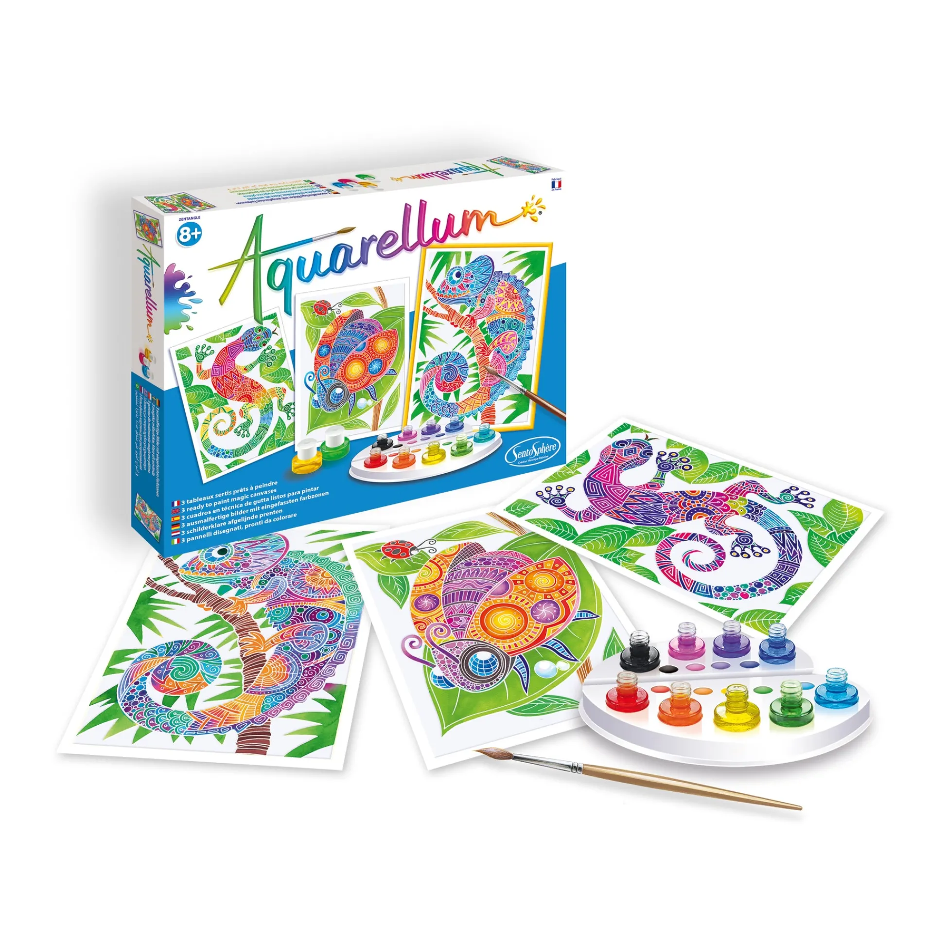 AreYouGame Aquarellum Zentangle Large Painting Kit - Jungle Creations* Drawing, Color & Painting