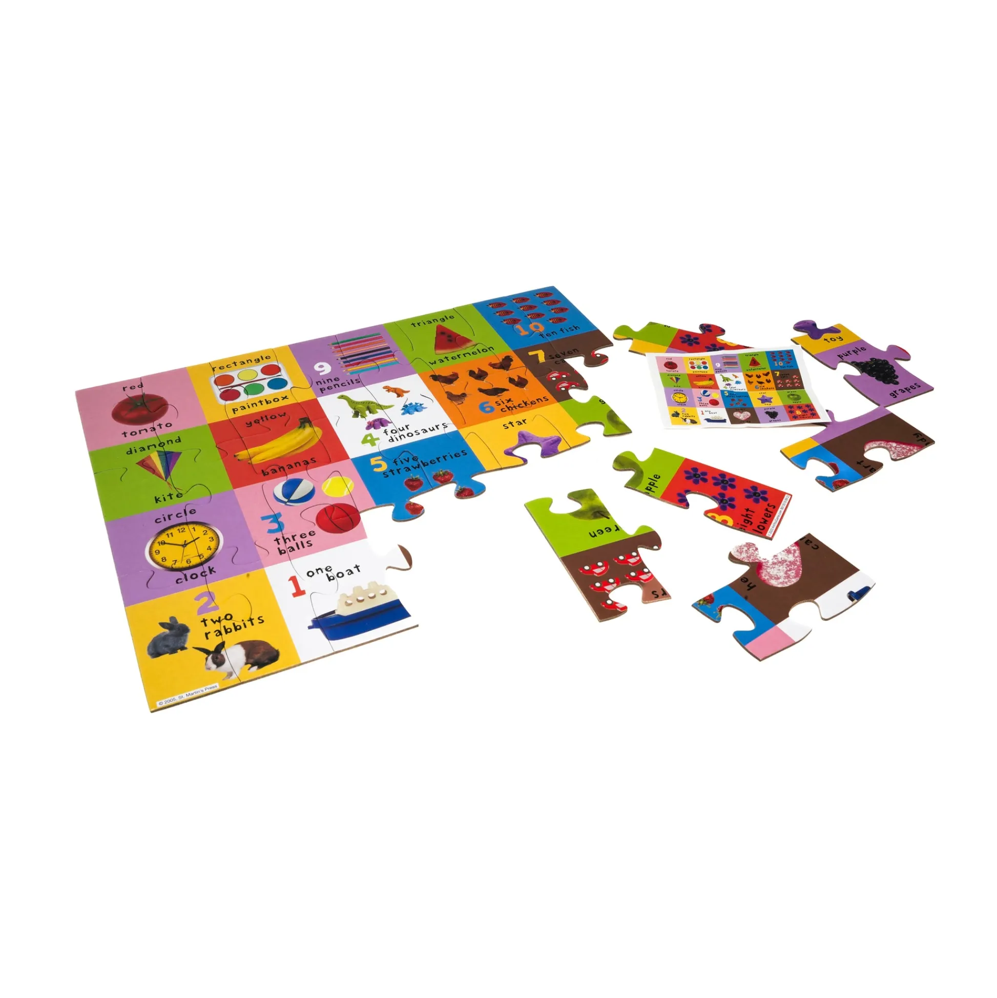 AreYouGame .com First 100 Puzzle Tin - Numbers, Colors, Shapes - 24 Pcs* Puzzles