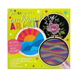 Educators Resource Art 101 Beginner's Embroidery Art Kit - 3 Design Projects* Crafts & Activities