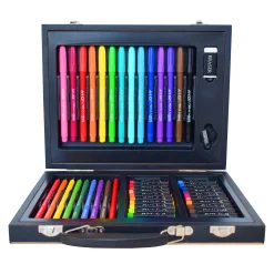 Educators Resource Art 101 Color & Sketch 58-Piece Art Set - Customize Your Own Wood Case* Drawing, Color & Painting