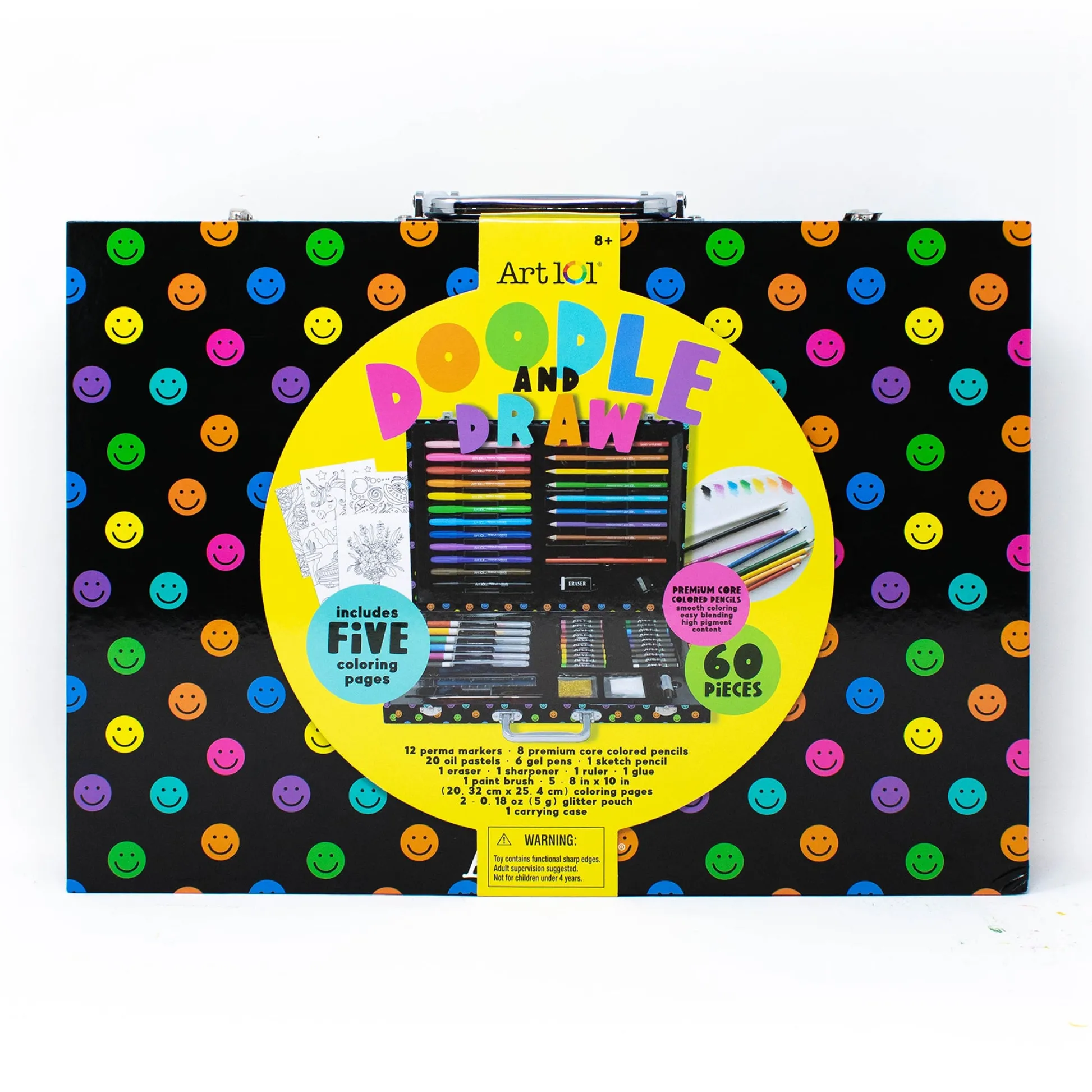 Educators Resource Art 101 Doodle & Draw 60-Piece Art Set - Multicolor* Drawing, Color & Painting