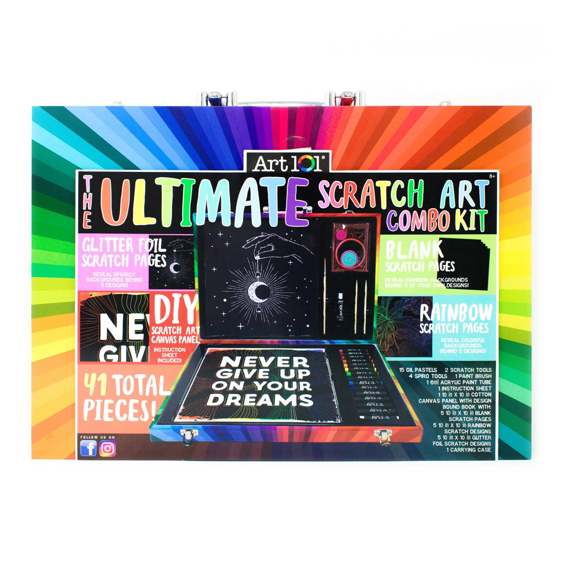 Educators Resource Art 101 Ultimate Scratch Art Combo Kit - 41 Piece Creative Set* Crafts & Activities