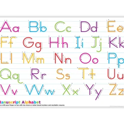 Educators Resource Ashley Productions Smart Poly Manuscript Handwriting Learning Placemat - Pack of 10* Reading, Writing & Speech