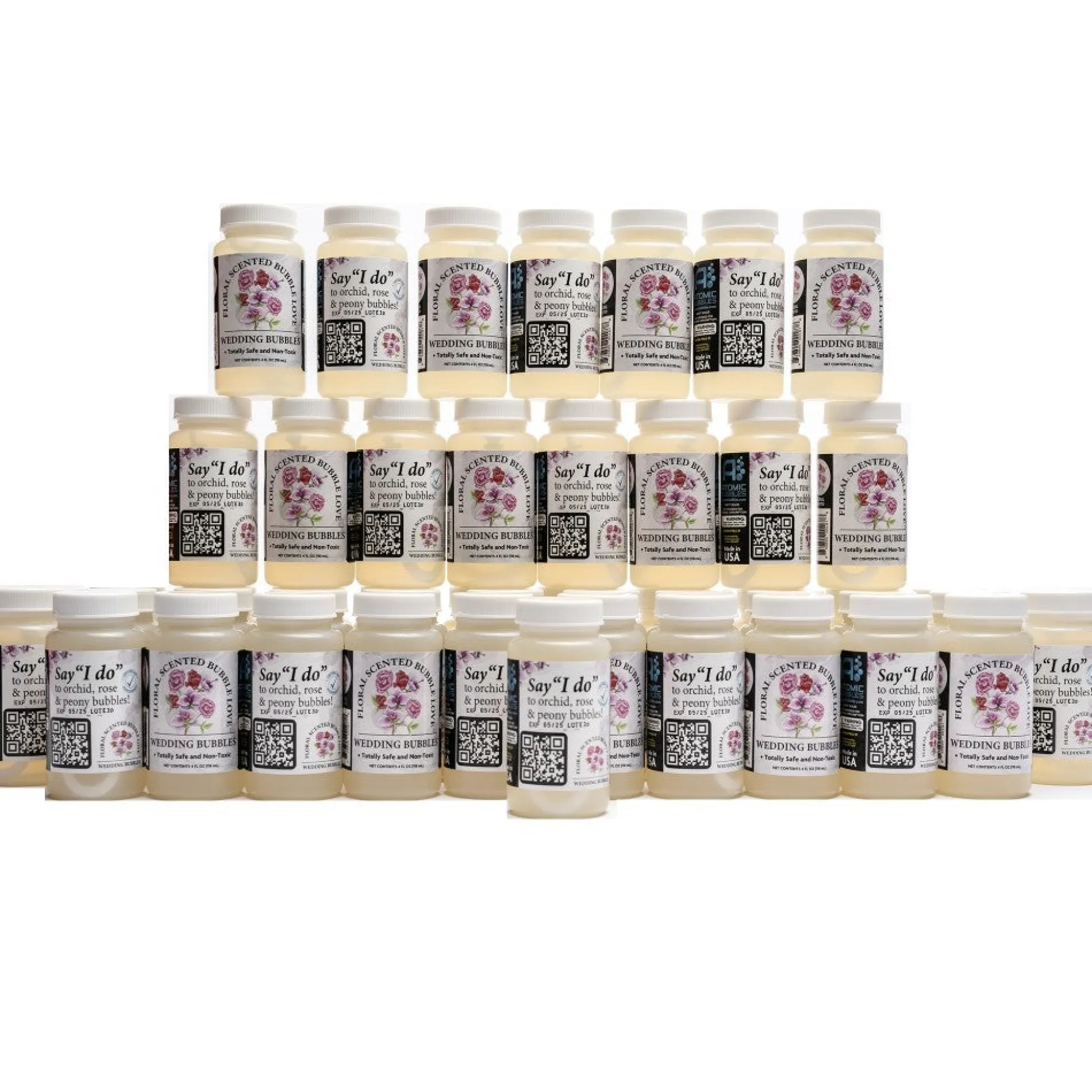 Flat River Group Atomic Bubbles Floral Scented Celebration Bubbles, 48-Pack* Bubbles & Sidewalk Chalk
