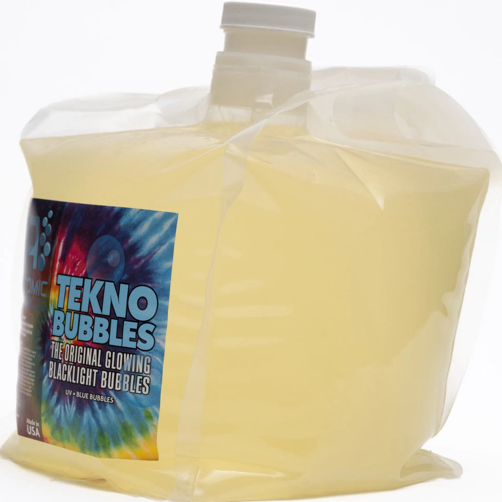 Flat River Group Atomic Bubbles Tekno Bubbles - UV Glowing Bubble Refill - Blue - 128oz* Bubbles & Sidewalk Chalk