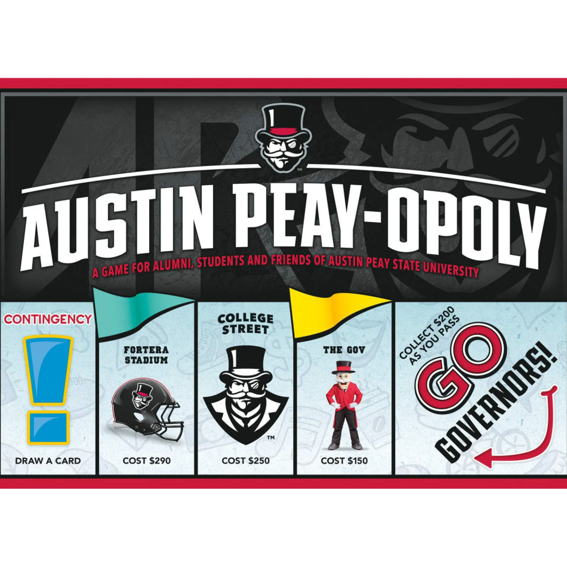 Flat River Group Austin Peay State University Monopoly-Style Board Game, Ages 8+* Role-Playing Games|Board Games