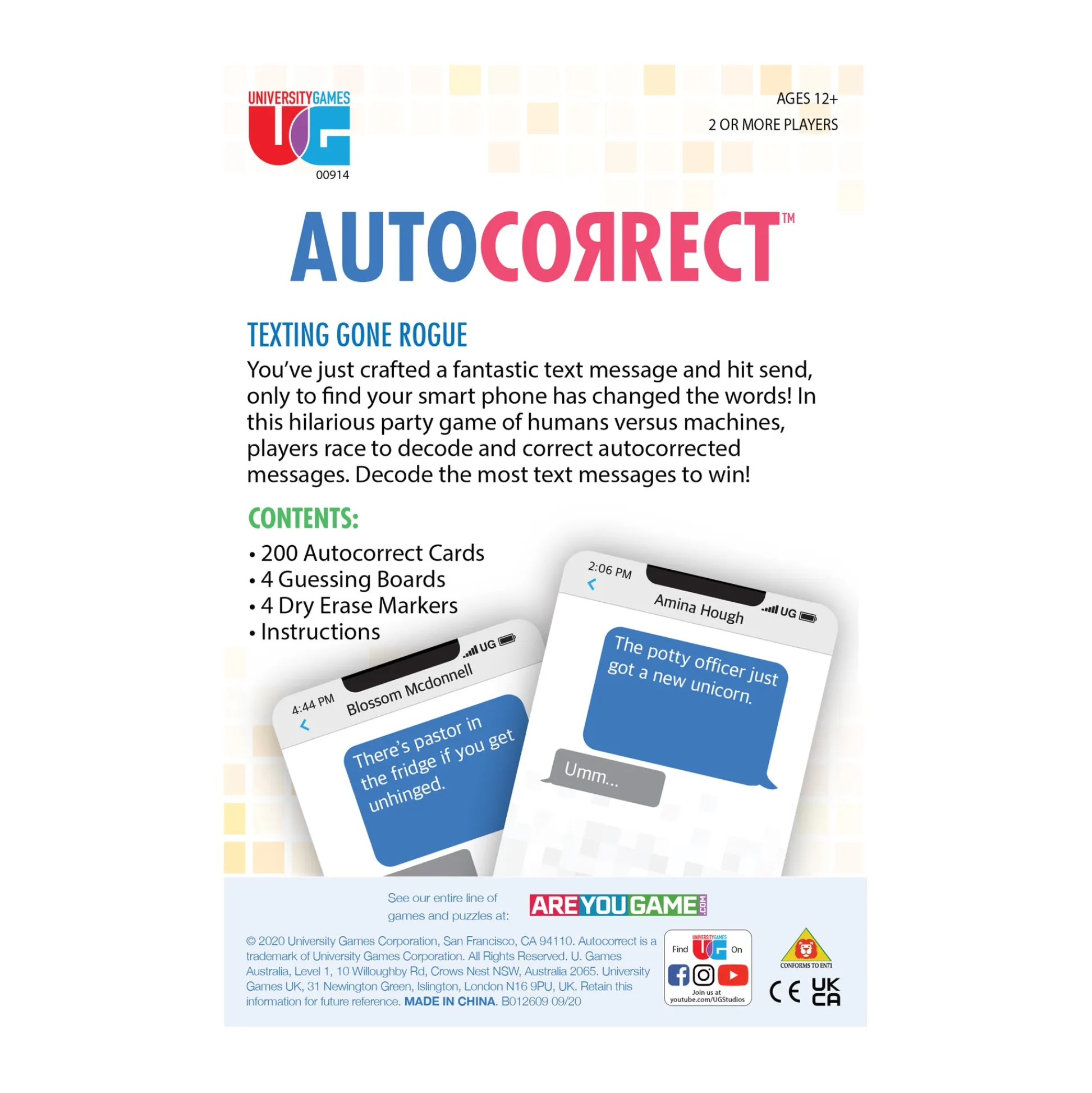 AreYouGame Autocorrect Fumble Party Board Game* Social & Emotional Skills|Reading, Writing & Speech