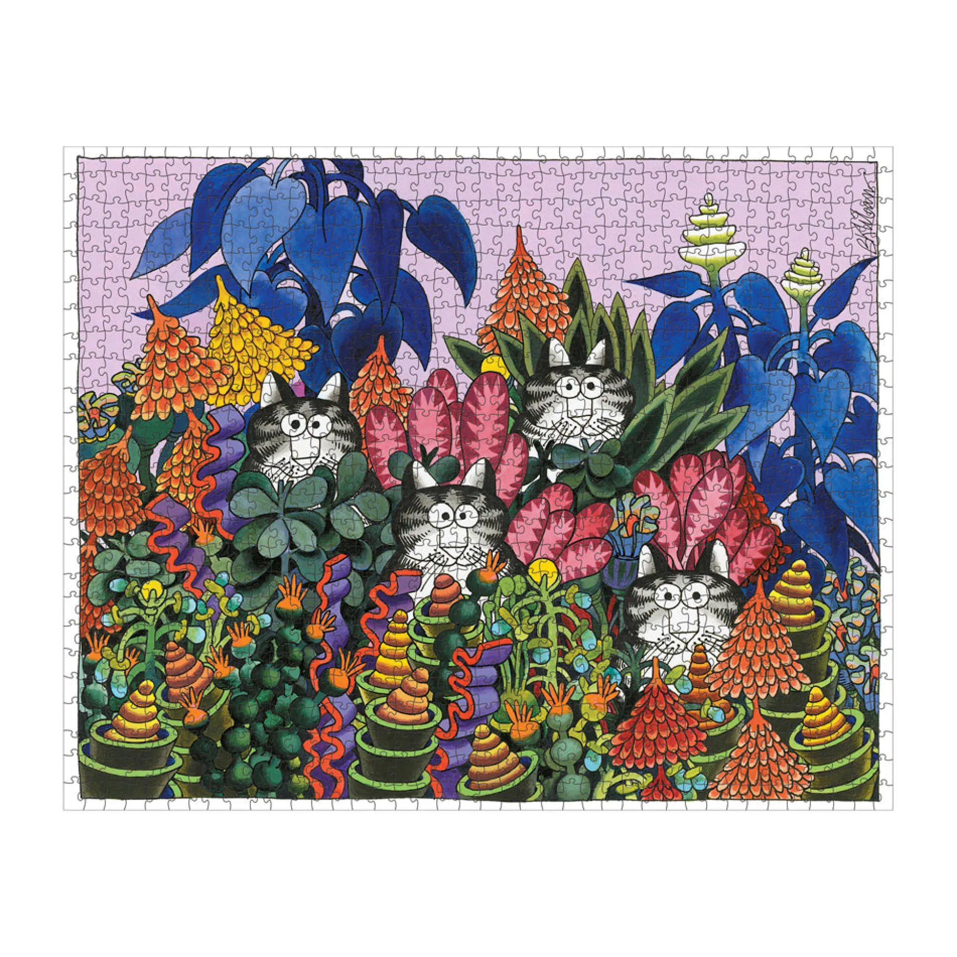 AreYouGame B. Kliban Jungle Cats 1000-Piece Jigsaw Puzzle* Puzzles