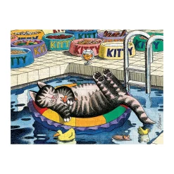 AreYouGame B. Kliban Pool Cat Theme Jigsaw Puzzle - 300 pc* Puzzles