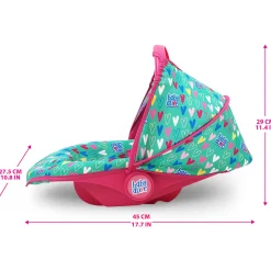 Flat River Group Baby Alive Deluxe Doll Car Seat - Multi-Function, Pink & Green Hearts* Stuffed Animals & Plush Toys