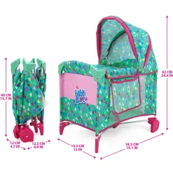 Flat River Group Baby Alive Deluxe Doll Play Yard with Canopy, Green & Pink Hearts* Stuffed Animals & Plush Toys