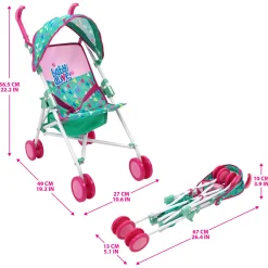 Flat River Group Baby Alive Doll Umbrella Stroller - Hearts and Colors Playset* Stuffed Animals & Plush Toys