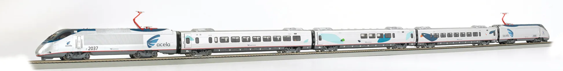 The Distribution Solutions Bachmann Trains - Amtrak Acela HO Scale Electric Train Set with DCC* Trains & Train Tables