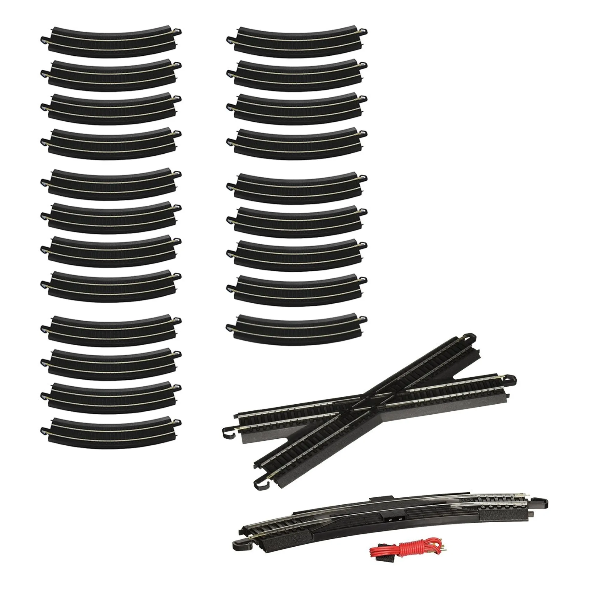 The Distribution Solutions Bachmann Trains HO Scale Figure 8 E-Z Track Pack - Steel Alloy Rail with Black Roadbed* Trains & Train Tables