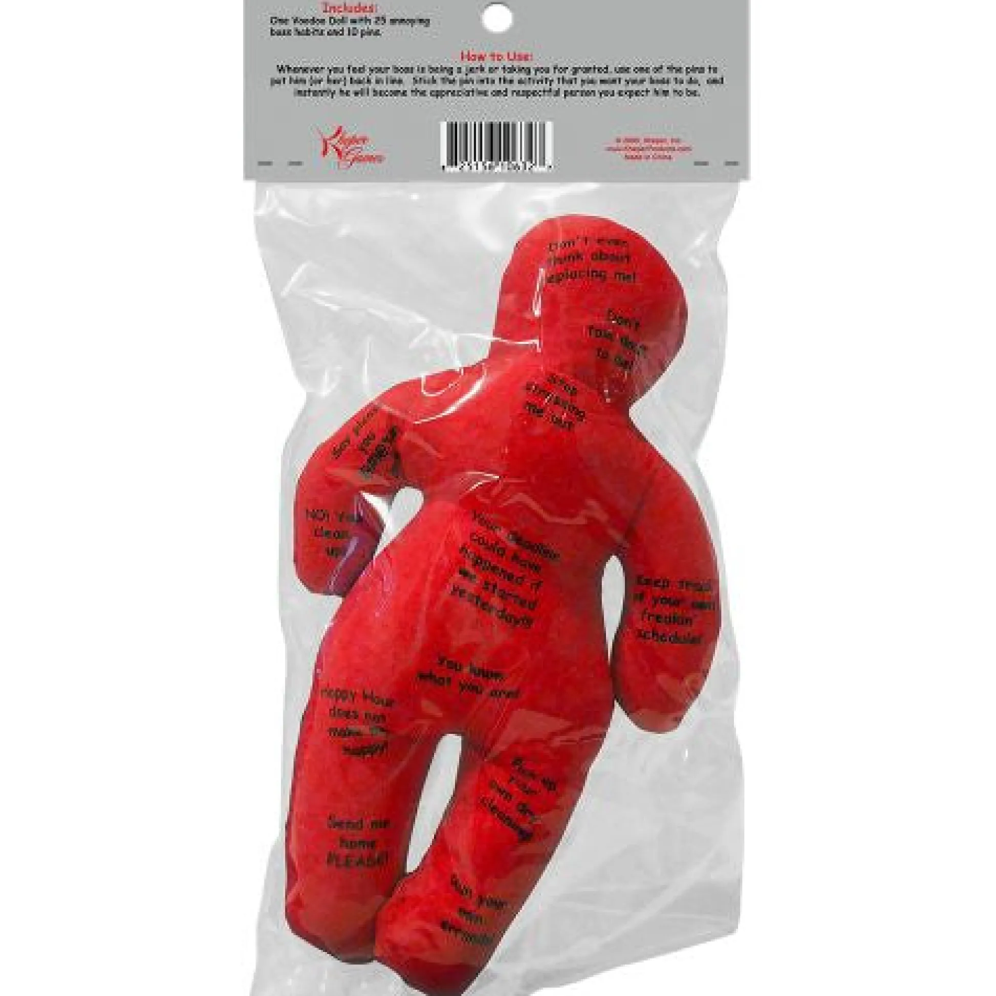 Calendar Holdings, LLC Bad Boss Voodoo Doll Stress-Relief Gag Gift* Miniature & Collectible Dolls|Stuffed Animals & Plush Toys