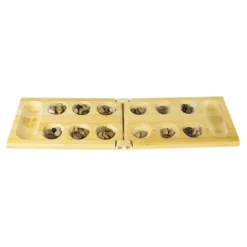 Calendar Holdings, LLC Bamboo Classic Mancala Game with Colorful Stones* Role-Playing Games|Board Games