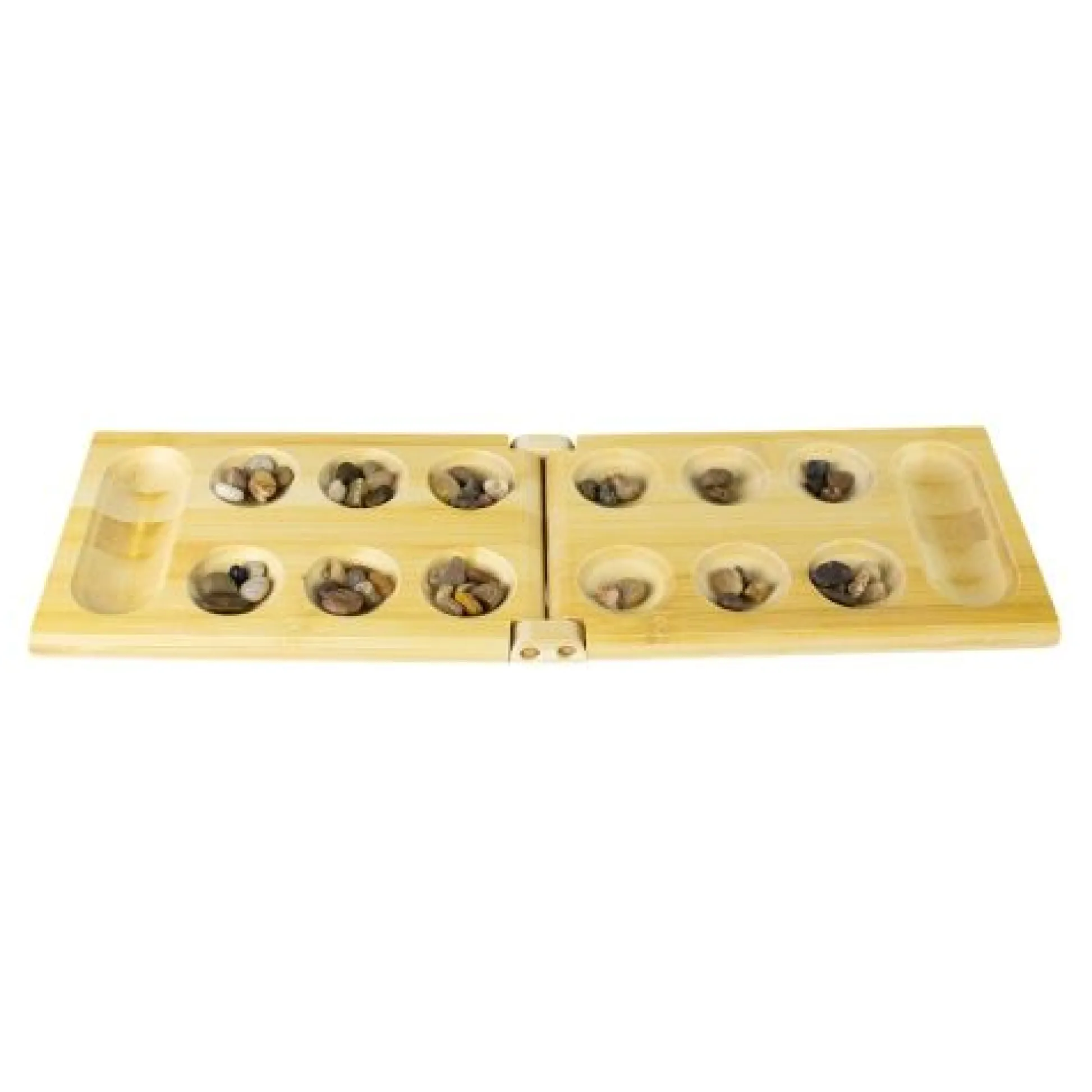 Calendar Holdings, LLC Bamboo Classic Mancala Game with Colorful Stones* Role-Playing Games|Board Games
