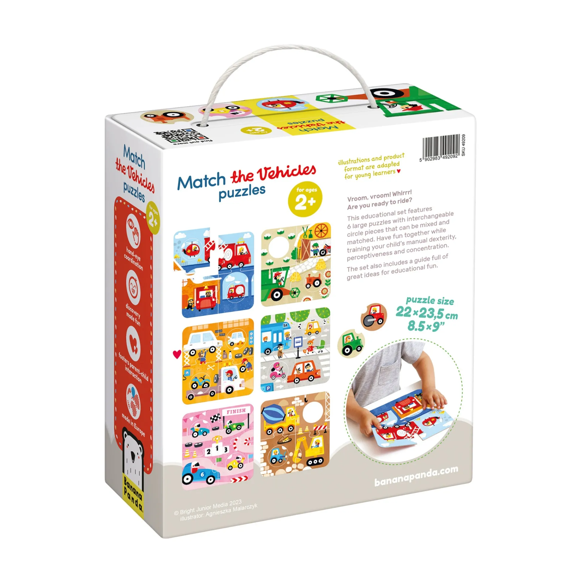 Educators Resource Banana Panda Educational Vehicle Adventure Puzzle Set - 6 pc* Puzzles