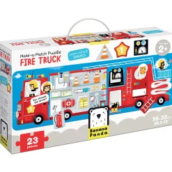 Educators Resource Banana Panda Fire Truck Make-a-Match Puzzle - 23 pc* Puzzles