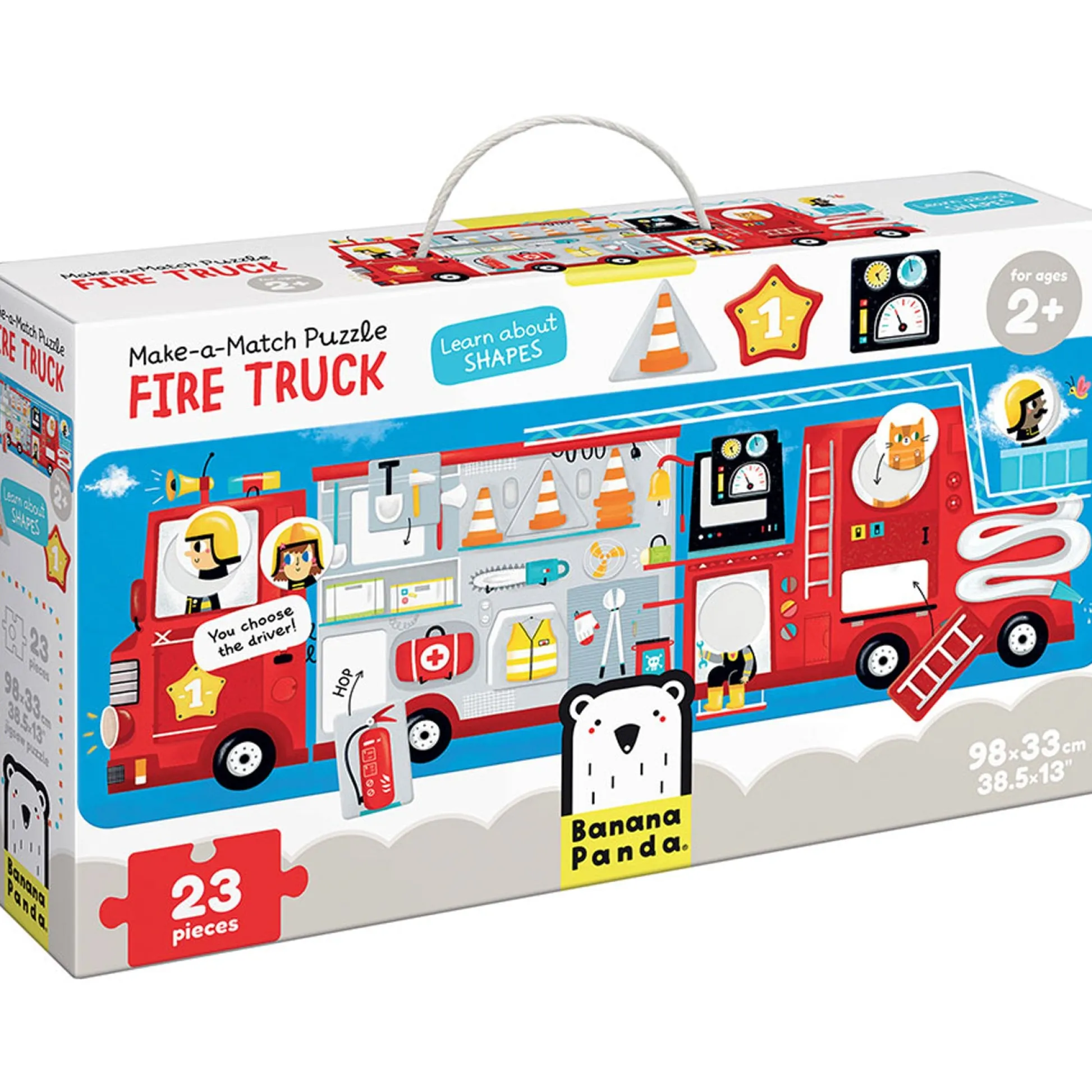 Educators Resource Banana Panda Fire Truck Make-a-Match Puzzle - 23 pc* Puzzles