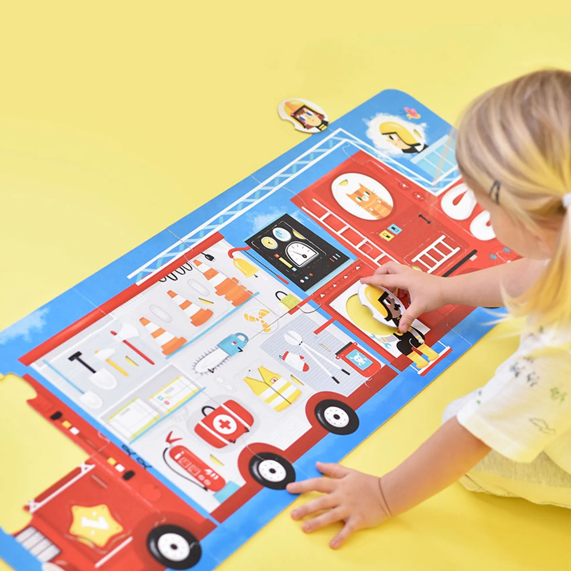 Educators Resource Banana Panda Fire Truck Make-a-Match Puzzle - 23 pc* Puzzles