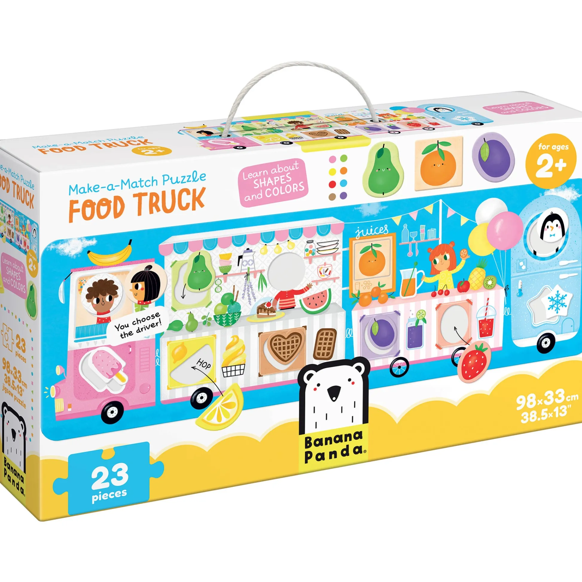 Educators Resource Banana Panda Food Truck Make-a-Match Jumbo Puzzle - 23 pc* Puzzles