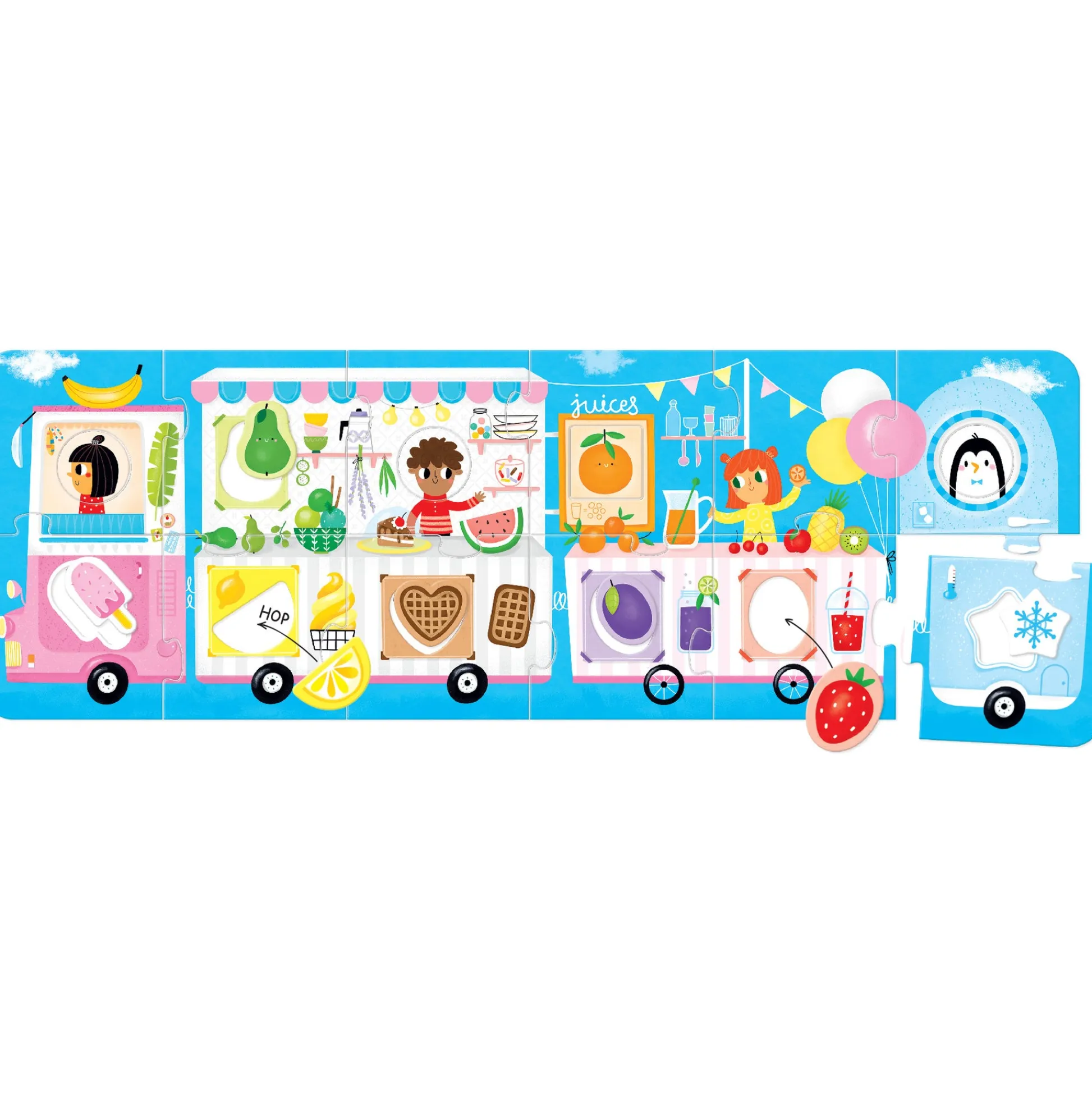 Educators Resource Banana Panda Food Truck Make-a-Match Jumbo Puzzle - 23 pc* Puzzles
